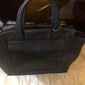 Black Coach Mini Leather Riley Handbag